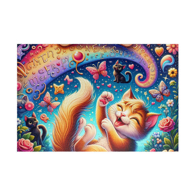 Cat-Themed Puzzle - Fun for Family Game Night, Gift for Cat Lovers, Colorful Artwork, Relaxation Activity, 110-1014 Pieces