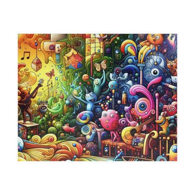 Colorful Whimsical Puzzle - 110, 252, 520, 1014-Piece, Fun Family Activity, Gift Idea, Bright Decor, Unique Home Entertainment
