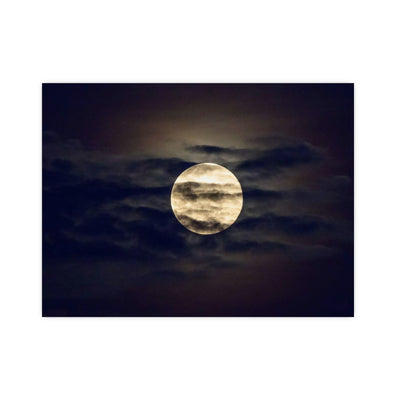 Moonlit Matte Poster - Serene Wall Art for Home Decor, Night Sky Print, Bedroom Aesthetic, Gift for Moon Lovers, Unique Decorative Artwork
