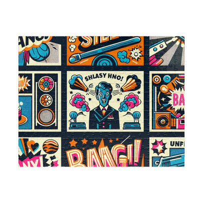 Colorful Retro Graphic Puzzle – Fun Family Game, Unique Gift, Home Decor, Art Prints, Brain Teaser