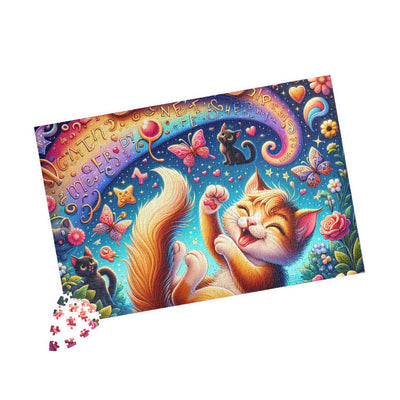 Cat-Themed Puzzle - Fun for Family Game Night, Gift for Cat Lovers, Colorful Artwork, Relaxation Activity, 110-1014 Pieces