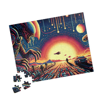 Digital Alien In Minimalist Horror V1 Puzzle (110, 252, 520, 1014-piece)