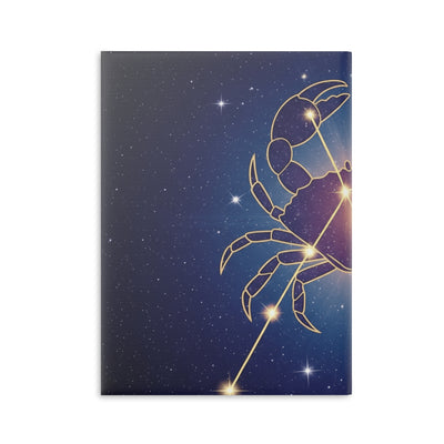 Celestial Cancer Zodiac Notebook, Astrology Journal, Gift for Astrology Lovers, Star Sign Notepad, Starry Night Journal