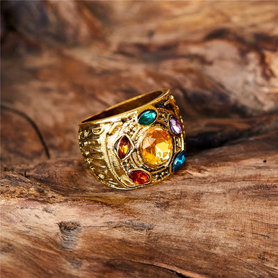 Creative Infinity Gloves Colorful zirconia Band Ring Personality Ring Party Commemorative Jewelry Gift Men / Women