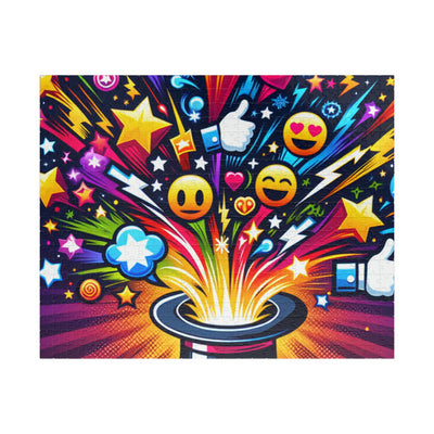 Vibrant Emoji Puzzle – 110, 252, 520, 1014-Piece Jigsaw, Fun Family Activity, Gift for Kids and Adults, Game Night, Decorative Art