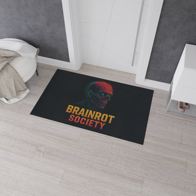 Heavy Duty Floor Mat - Brainrot Society Design, Durable welcome mat, Funny home decor, Gifts for Halloween, Unique office floor rug
