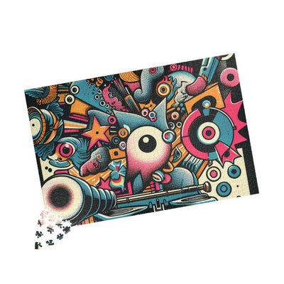 Colorful Art Puzzle for Family Fun, Unique Gift, Indoor Activity, Brain Teaser, Creative Mind Challenge