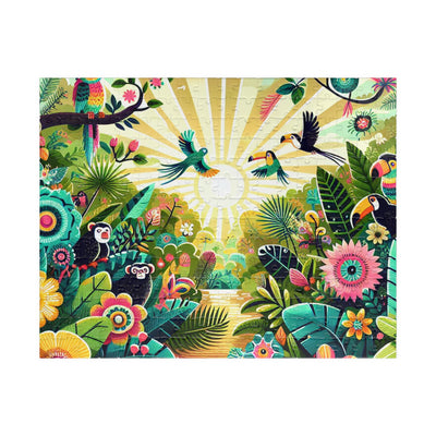 Vibrant Nature Scene Puzzle - 110, 252, 520, 1014-piece, Eco-Friendly Game, Family Fun, Home Decor, Gift for Nature Lovers