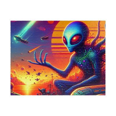 Digital Alien In Meme Mashups V1 Puzzle (110, 252, 520, 1014-piece)