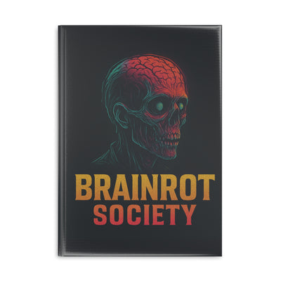 Skull-Themed Hardcover Notebook - Brainrot Society, Journal, Sketchbook, Creative Writing, Gift for Students