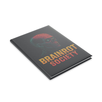 Skull-Themed Hardcover Notebook - Brainrot Society, Journal, Sketchbook, Creative Writing, Gift for Students