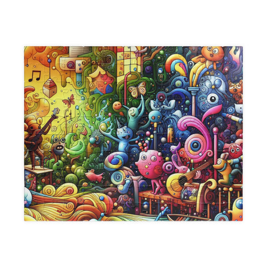 Colorful Whimsical Puzzle - 110, 252, 520, 1014-Piece, Fun Family Activity, Gift Idea, Bright Decor, Unique Home Entertainment
