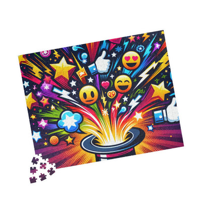Vibrant Emoji Puzzle – 110, 252, 520, 1014-Piece Jigsaw, Fun Family Activity, Gift for Kids and Adults, Game Night, Decorative Art