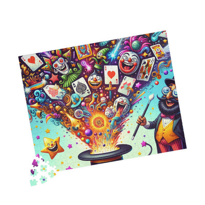 Magic-Themed Jigsaw Puzzle, Fun Family Game, Colorful Art Puzzle, Gift for Kids, Brain Teaser for Adults, Holiday Activity