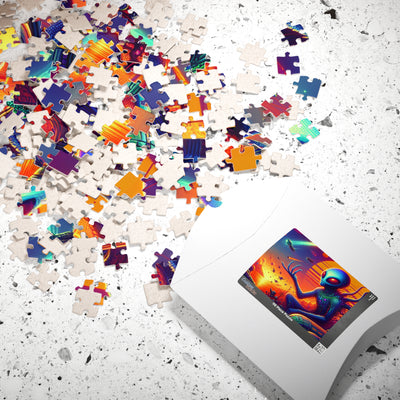 Digital Alien In Meme Mashups V1 Puzzle (110, 252, 520, 1014-piece)