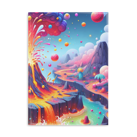 Colorful Fantasy Volcano Hardcover Notebook - Vibrant Volcano Design, Journal for Creativity, Gift for Students, Artists, and Dreamers