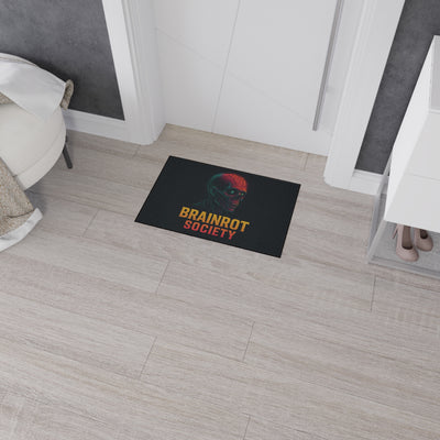 Heavy Duty Floor Mat - Brainrot Society Design, Durable welcome mat, Funny home decor, Gifts for Halloween, Unique office floor rug