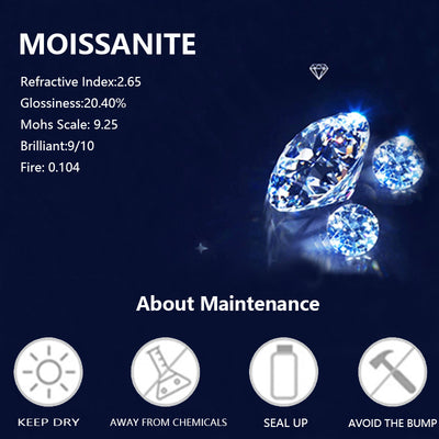 925 Sterling Silver 5 Carat Moissanite Ring, Luxurious Full Faux Diamond Inlay, Commemorative Day Birthday Wedding Engagement Proposal Gift For Women