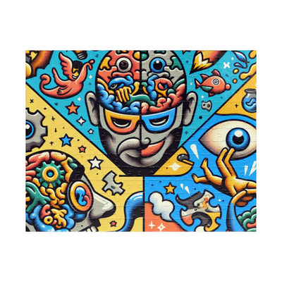 Brainy Art Puzzle for Adults, Colorful Brain-Themed Jigsaw Puzzle, Relaxing Activity, Creative Gift Idea, Mindful Fun