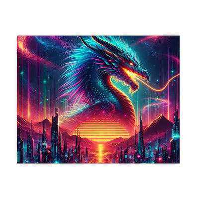 Vibrant Fantasy Dragon Poster, Matte Art Print for Home Decor, Wall Art for Gamers, Gift for Fantasy Lovers, Magical Wall Decor