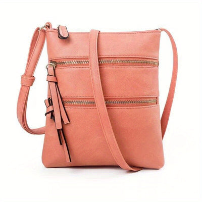 1pc Ladies Cross Body Messenger Bag Women Zipper Shoulder Bags Handbags