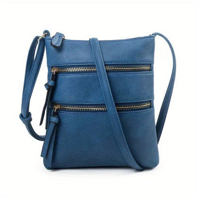 1pc Ladies Cross Body Messenger Bag Women Zipper Shoulder Bags Handbags