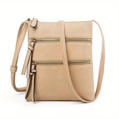 1pc Ladies Cross Body Messenger Bag Women Zipper Shoulder Bags Handbags