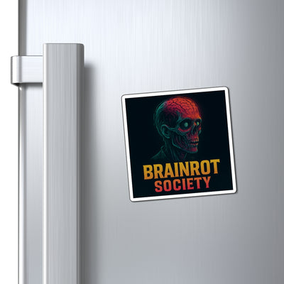 Brainrot Society Magnetic Fridge Decor, Edgy Skull Design Magnet for Home, Unique Gift Idea, Collectible Art, Halloween Decoration
