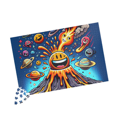 Colorful Volcano Puzzle - Fun Family Activity, Educational Gift, Stress Relief, Home Decor, Game Night