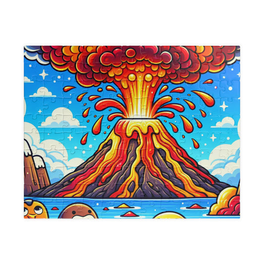 Colorful Volcano Puzzle - Fun Indoor Activity, Gift for Puzzle Lovers, Family Game Night, Educational Toy, Home Decor