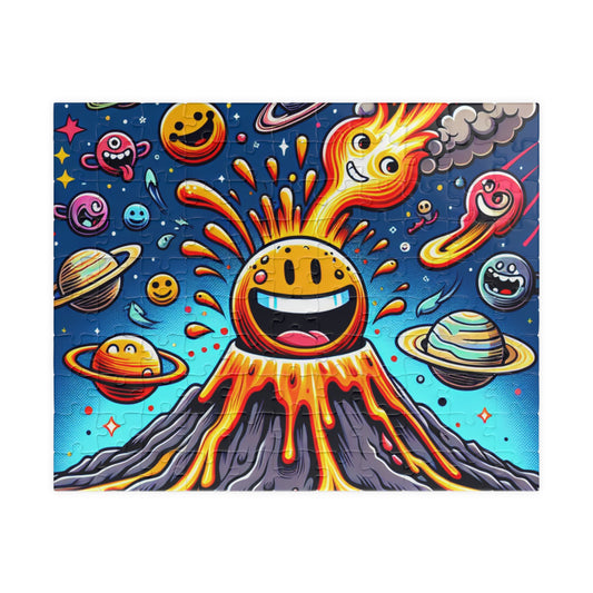Colorful Volcano Puzzle - Fun Family Activity, Educational Gift, Stress Relief, Home Decor, Game Night