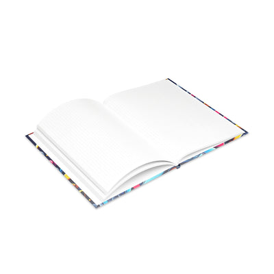 Psychedelic Hardcover Notebook, Creative Journal, Unique Sketchbook, Gift for Artists, Colorful Puzzle Cover, Fun Writing Accessory