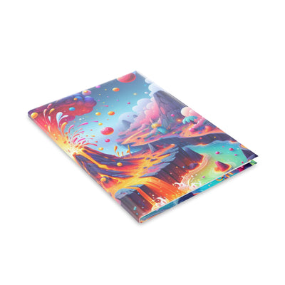 Colorful Fantasy Volcano Hardcover Notebook - Vibrant Volcano Design, Journal for Creativity, Gift for Students, Artists, and Dreamers
