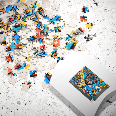 Brainy Art Puzzle for Adults, Colorful Brain-Themed Jigsaw Puzzle, Relaxing Activity, Creative Gift Idea, Mindful Fun