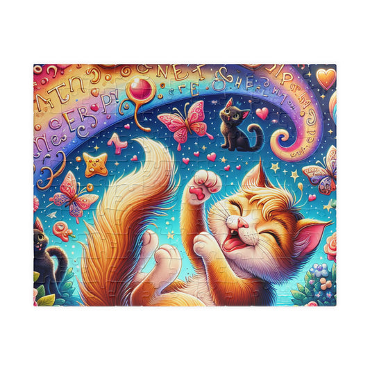 Cat-Themed Puzzle - Fun for Family Game Night, Gift for Cat Lovers, Colorful Artwork, Relaxation Activity, 110-1014 Pieces