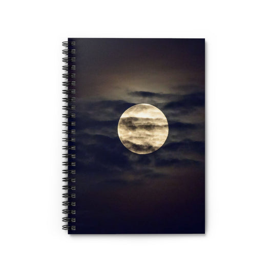 Moonlit Spiral Notebook - Ruled Lines | Celestial Journal for Dreamers, Gift for Writers, Lunar Lovers, Nocturnal Inspiration, Full [...]
