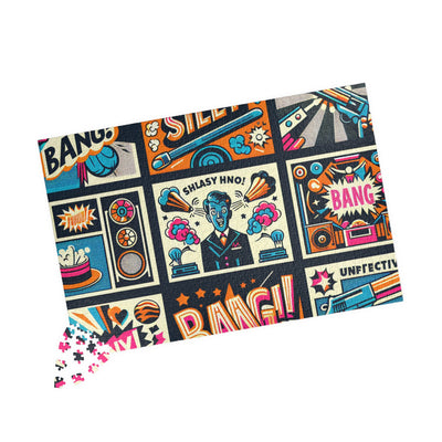 Colorful Retro Graphic Puzzle – Fun Family Game, Unique Gift, Home Decor, Art Prints, Brain Teaser