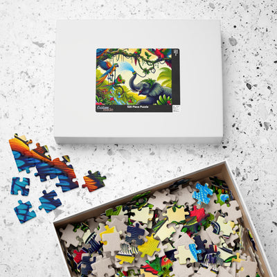 Vibrant Jungle Puzzle - 110-1014 Pieces, Colorful Nature Artwork, Great Gift for Animal Lovers, Family Fun, Educational Activity