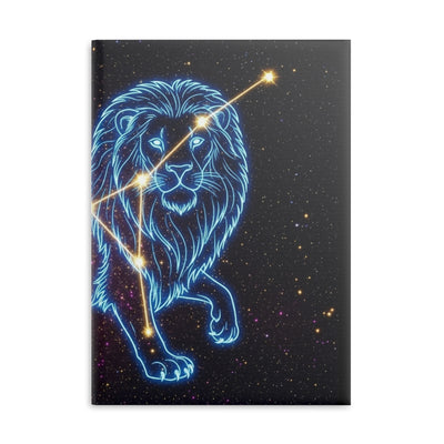 Cosmic Lion Hardcover Notebook, Astrological Journal, Stars Notebook, Gift for Astrology Lovers, Writing Journal, Constellation Diary