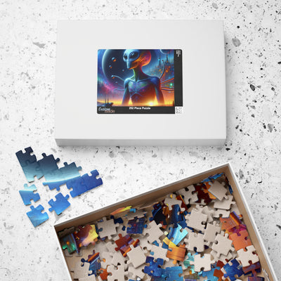 Digital Alien In Futuristic Landscapes V1 Puzzle (110, 252, 520, 1014-piece)