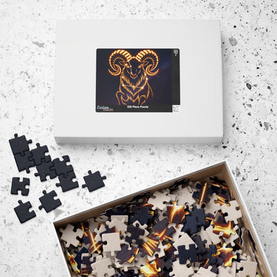 Celestial Aries Puzzle - 110, 252, 520, 1014-piece, Zodiac Gift, Astrology Decor, Mindful Activity, Unique Home Decor, Puzzle Lover's Gift