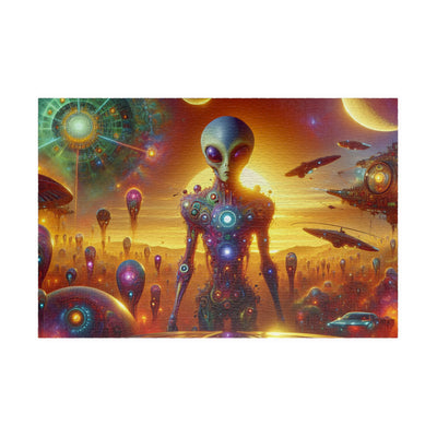 Digital Alien In Meme Mashups V2 Puzzle (110, 252, 520, 1014-piece)