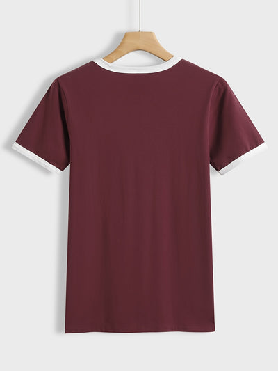 Loose Crew Neck T-shirt, Casual Simple Short Sleeve Summer T-Shirts Tops, Women's Clothing