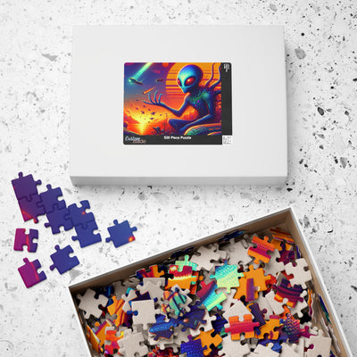 Digital Alien In Meme Mashups V1 Puzzle (110, 252, 520, 1014-piece)