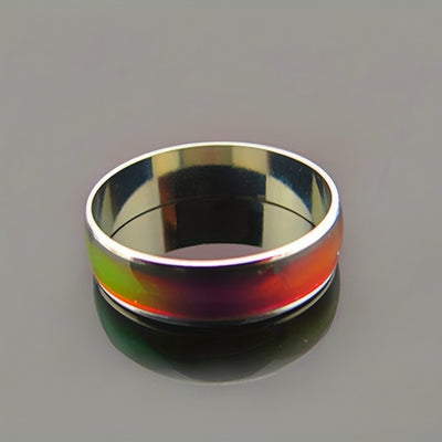 Stainless Steel Mood Ring with Temperature-Sensitive Color For Men / Women Changing Resin - Fashionable Jewelry Gift