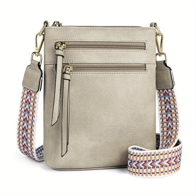 Stylish Geometric Shoulder Bag - Women Handbags & Wallets - Retro Simple Design, Multifunctional Crossbody Bag with Wide Strap for Mobile Phone, Perfect for Daily Use and Travel