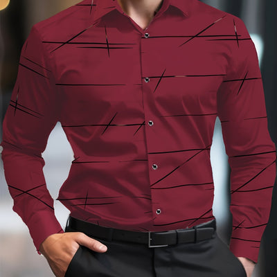 Men's Casual Navy Blue Slim Shirt