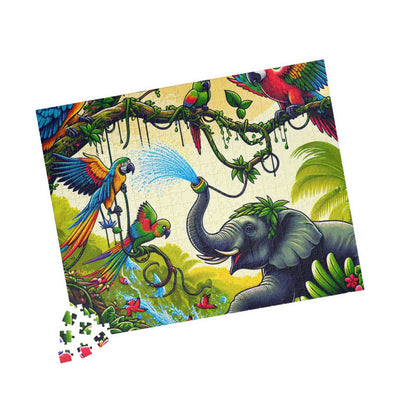 Vibrant Jungle Puzzle - 110-1014 Pieces, Colorful Nature Artwork, Great Gift for Animal Lovers, Family Fun, Educational Activity