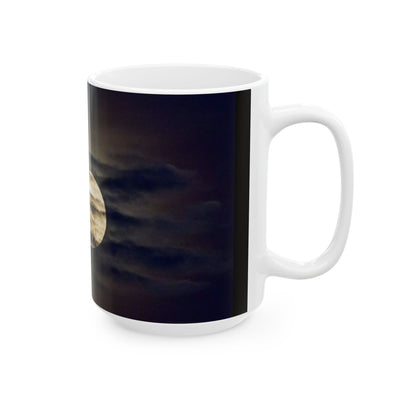 Moonlit Night Ceramic Mug | Coffee Cup for Stargazers, Unique Gift for Space Lovers & Anyone Who Enjoys Nighttime Vibes