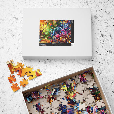 Colorful Whimsical Puzzle - 110, 252, 520, 1014-Piece, Fun Family Activity, Gift Idea, Bright Decor, Unique Home Entertainment